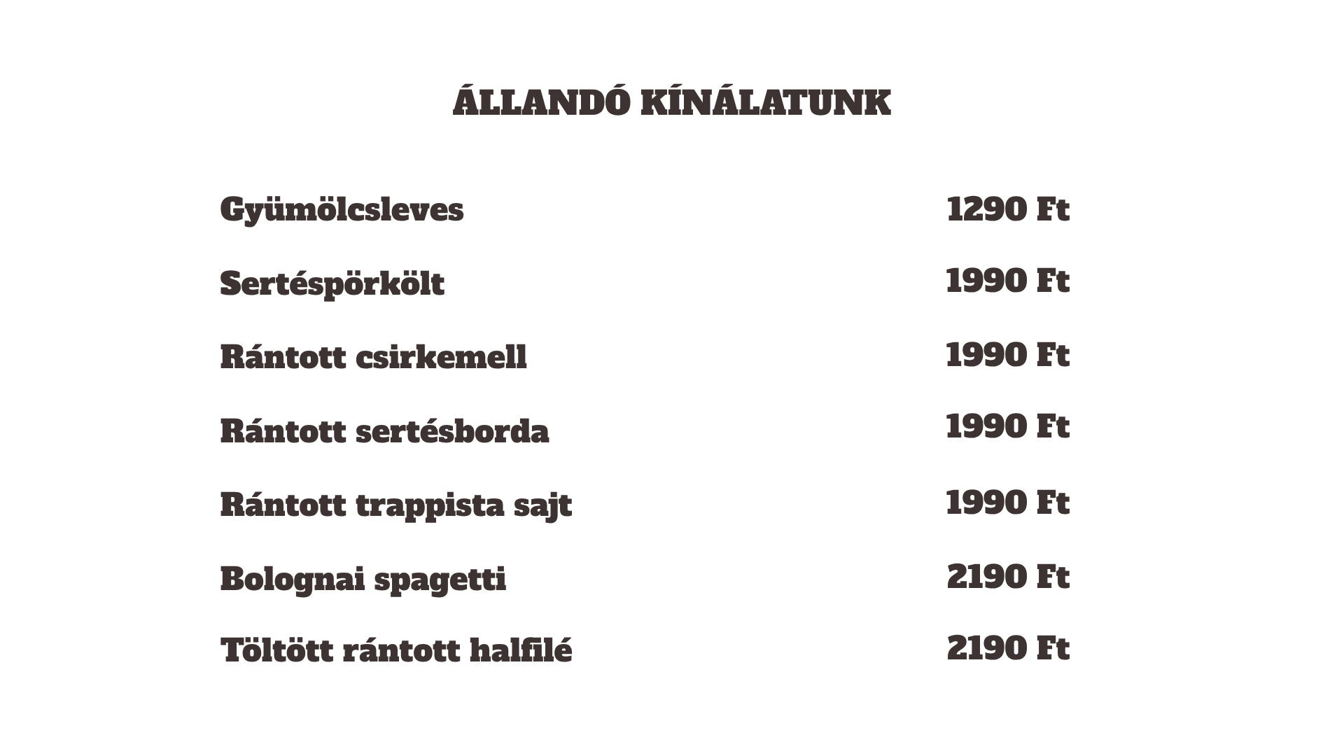 Állandó kínálat (4) Állandó kínálat (4)