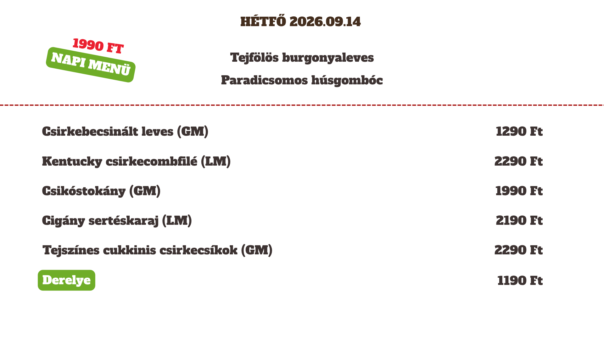 2026.09.14 Hétfő 2026.09.14 Hétfő
