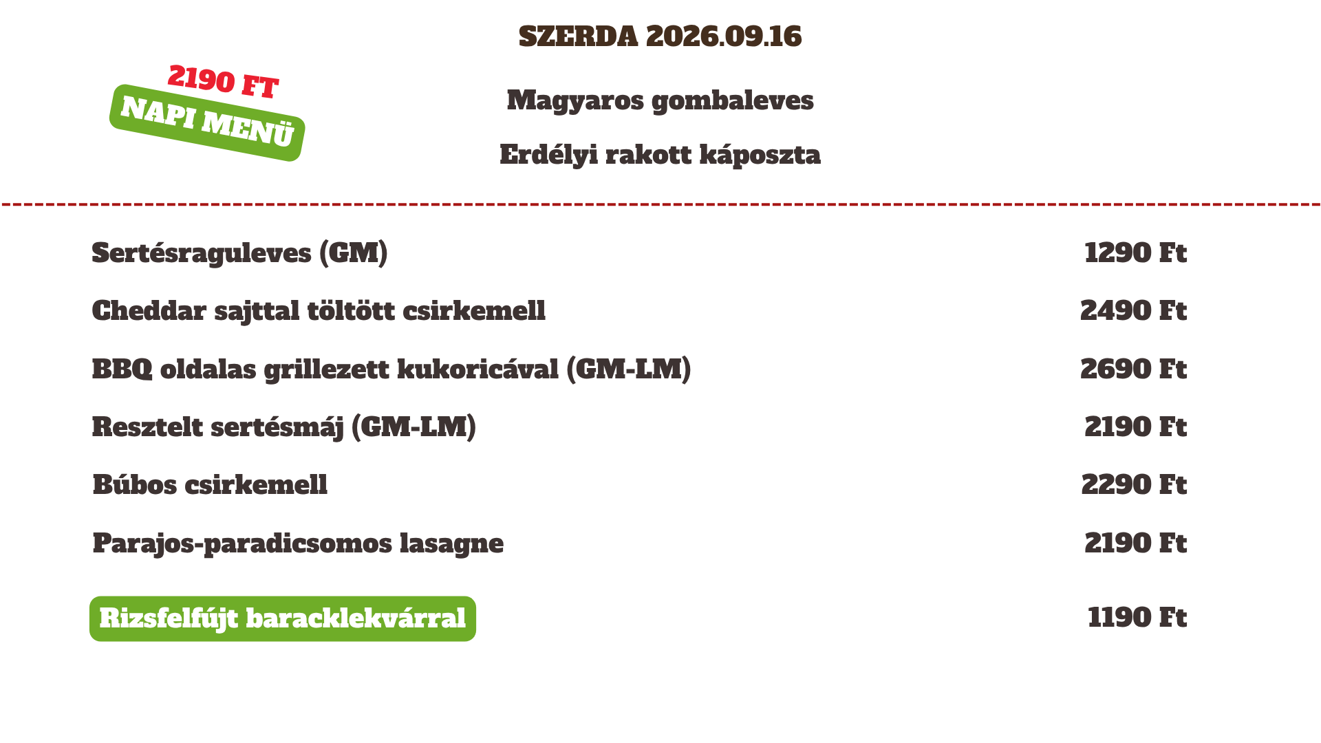 2026.09.16 Szerda 2026.09.16 Szerda