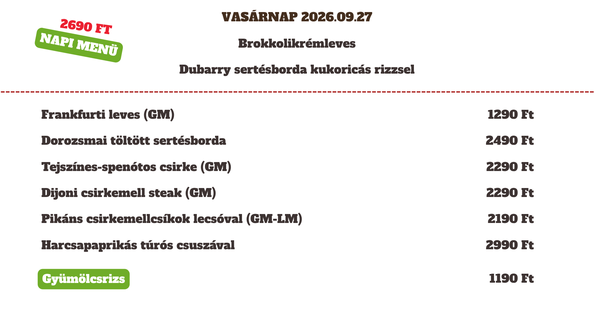 2026.09.27 Vasárnap 2026.09.27 Vasárnap